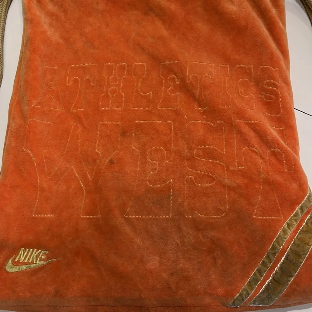 Super Rare Nike Athletics West Collection 80s Backpack Drawstring Gym Orange